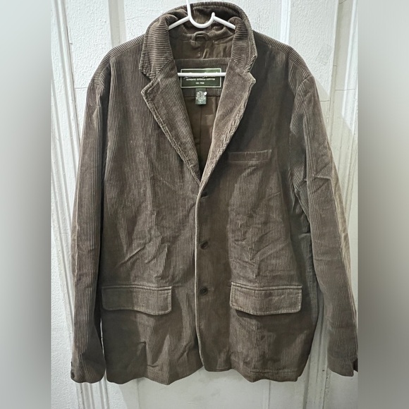 Classic Eddie Bauer Brown Lightweight corduroy blazer Jacket mens Sz large - Picture 8 of 13